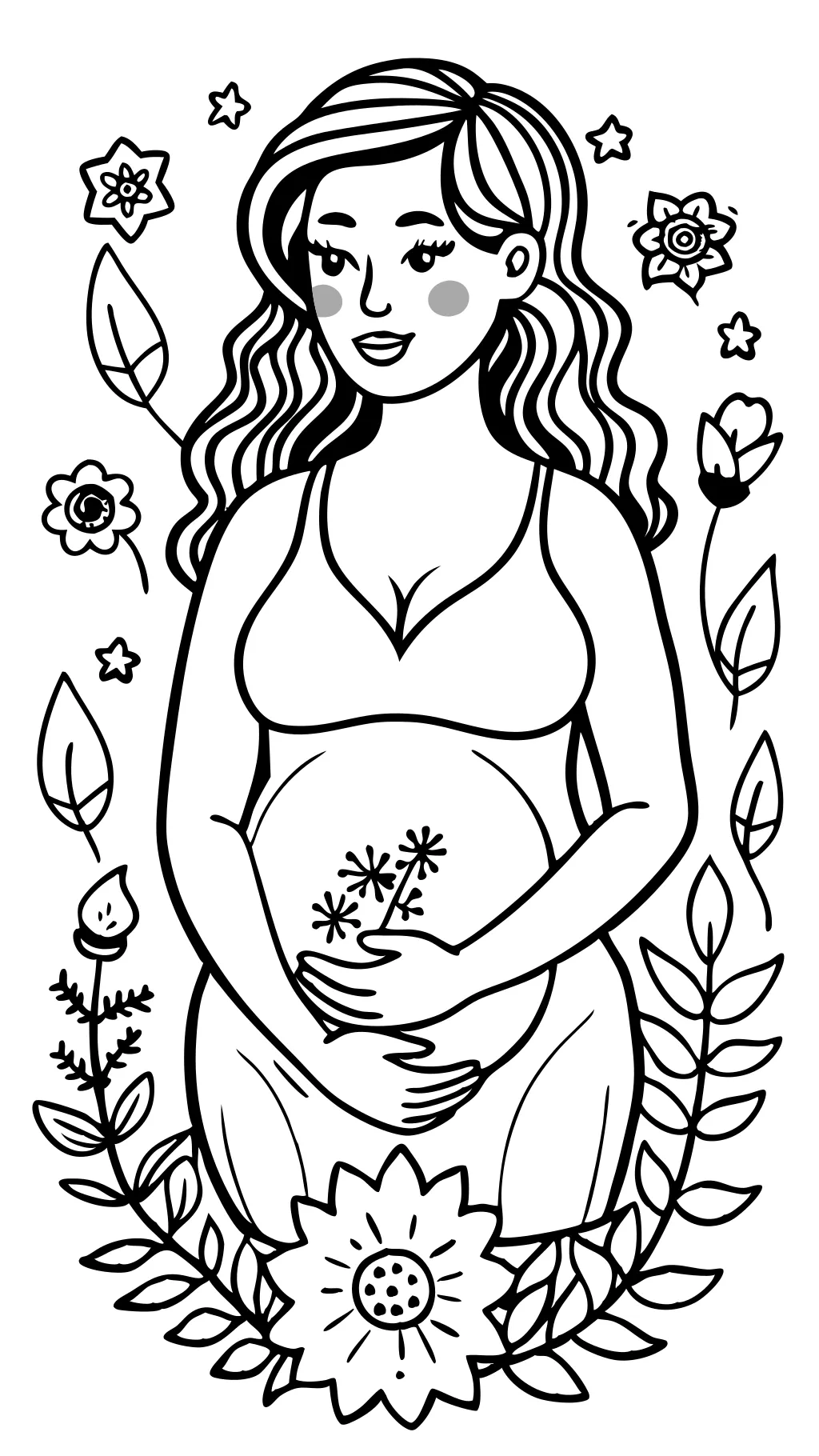 coloring pages pregnant